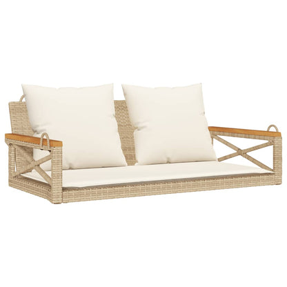 Havebænk Med Hynder Polyrattan - Billede 2