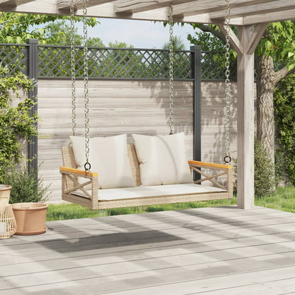 Havebænk Med Hynder Polyrattan - Billede 3