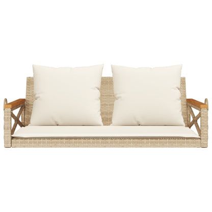 Havebænk Med Hynder Polyrattan - Billede 4