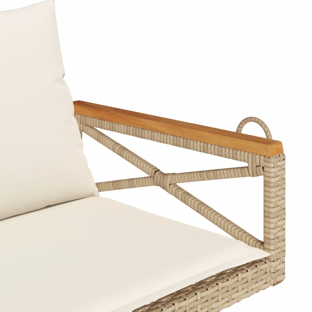 Havebænk Med Hynder Polyrattan - Billede 7