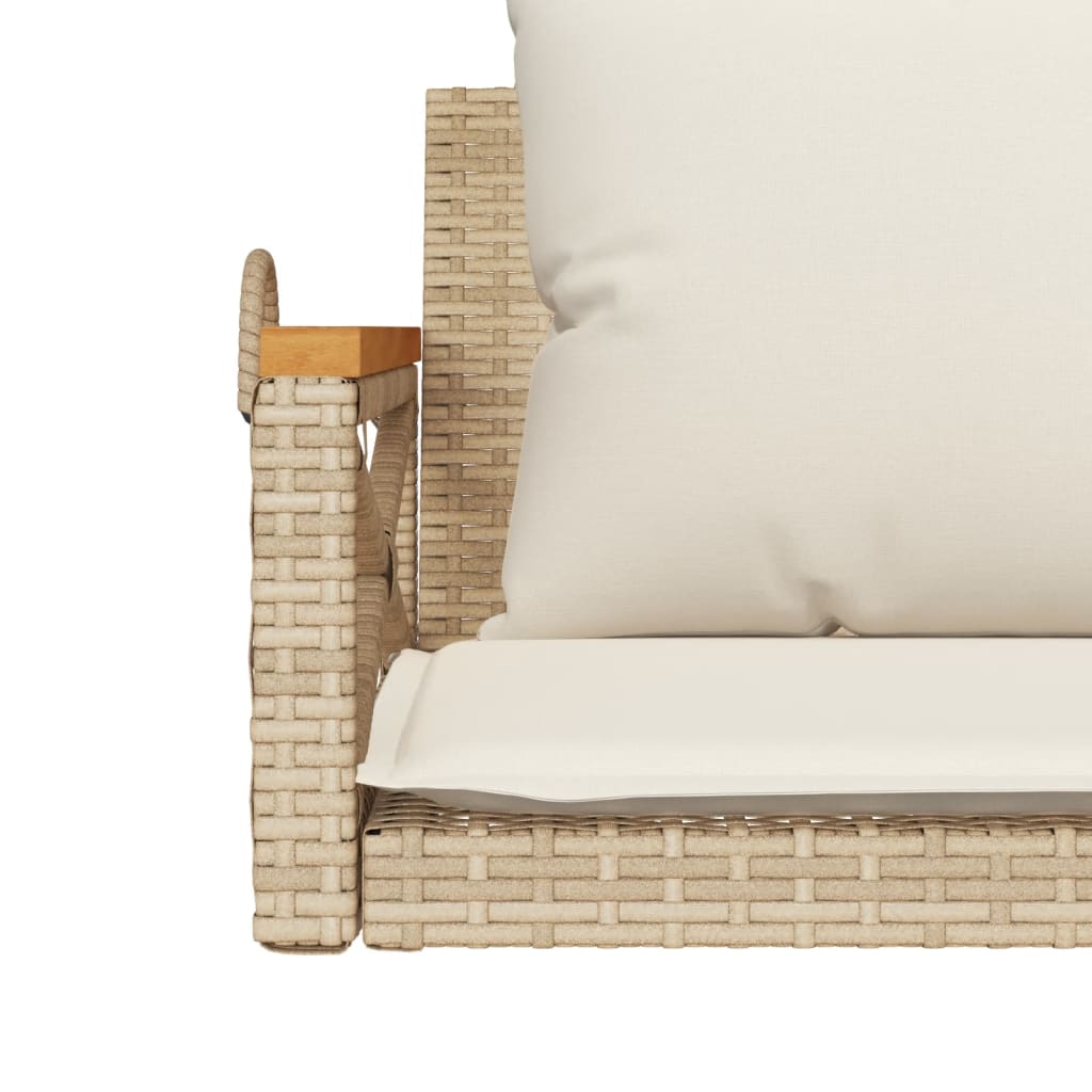 Havebænk Med Hynder Polyrattan - Billede 8