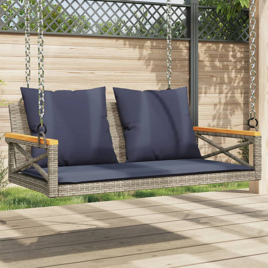 Gyngebænk Med Hynder 109X62X40 Cm Polyrattan