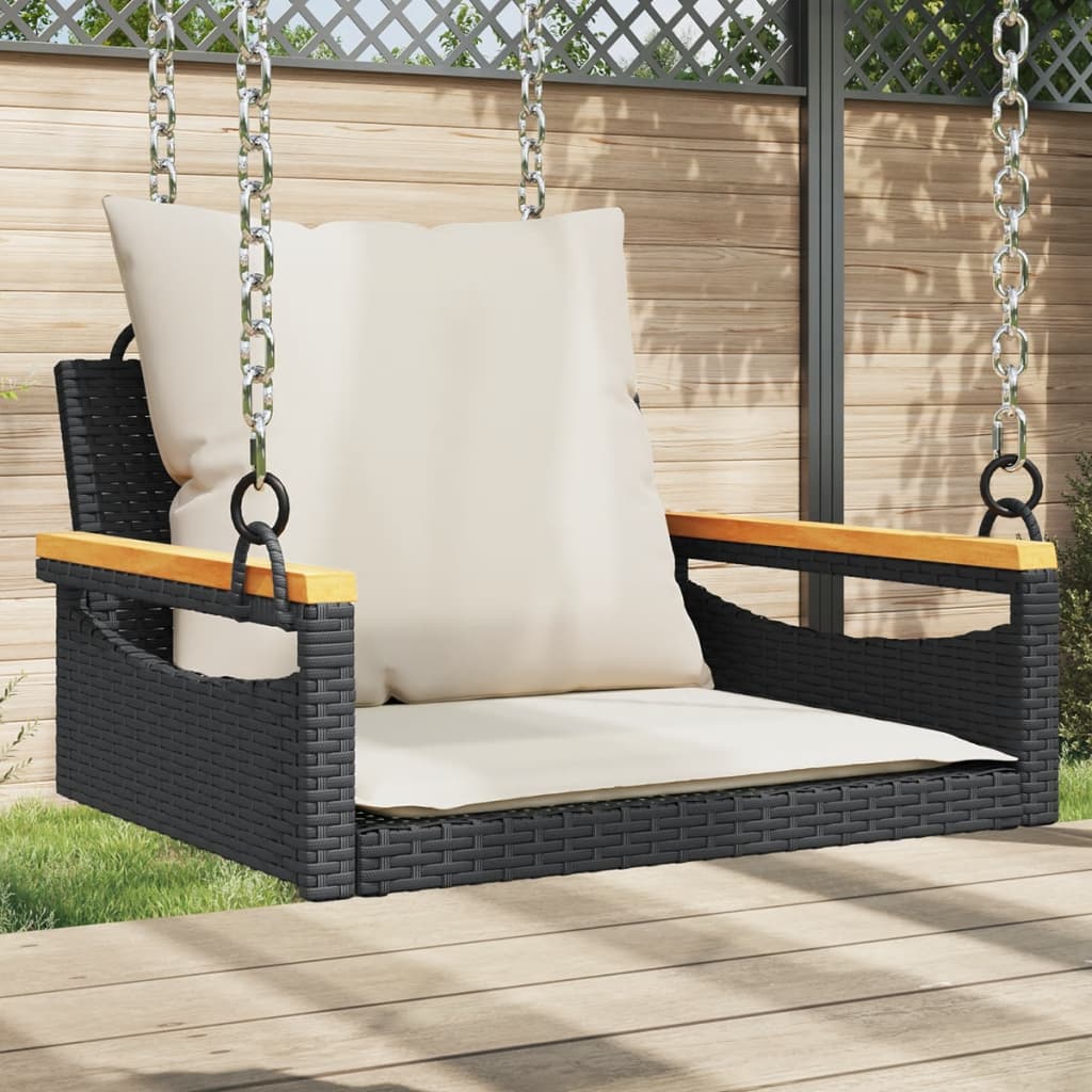 Gyngebænk Med Hynder Polyrattan - Variant 368164