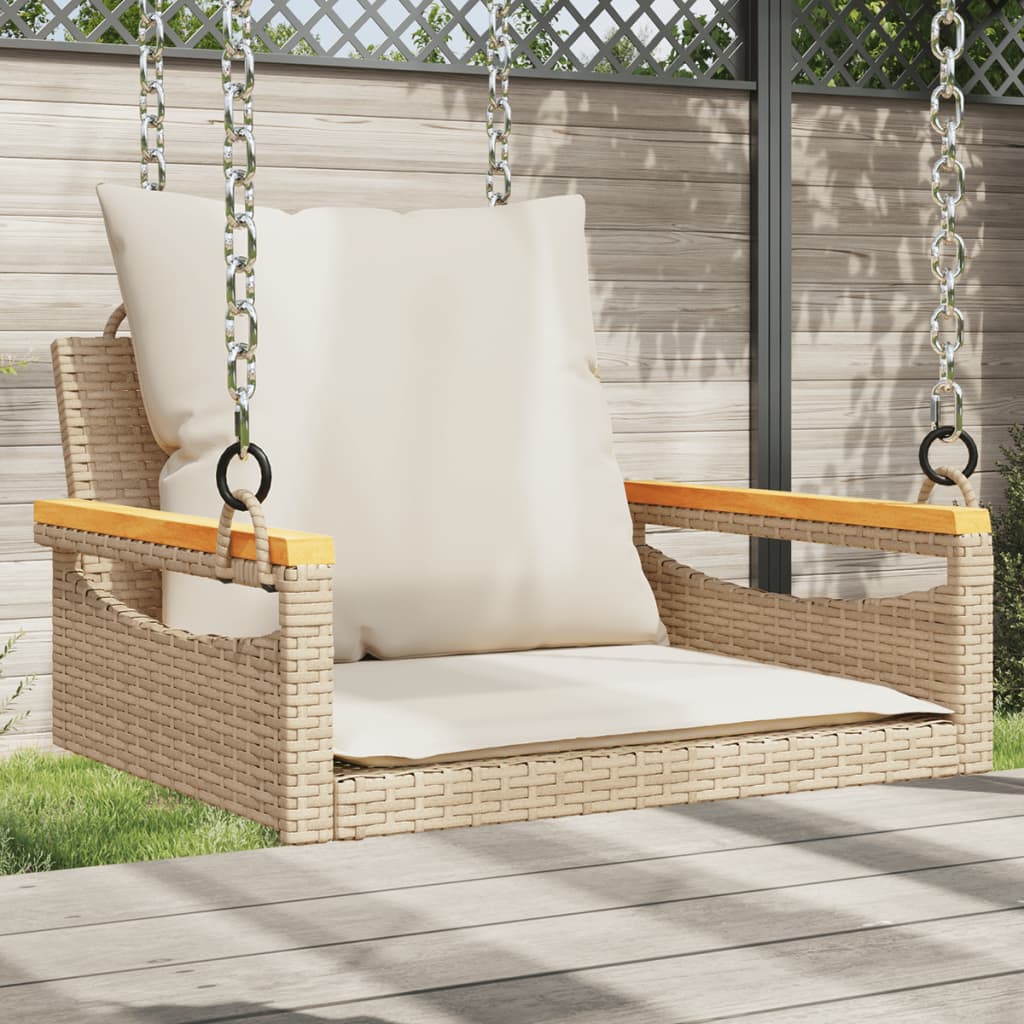 Gyngebænk Med Hynder Polyrattan - Variant 368166