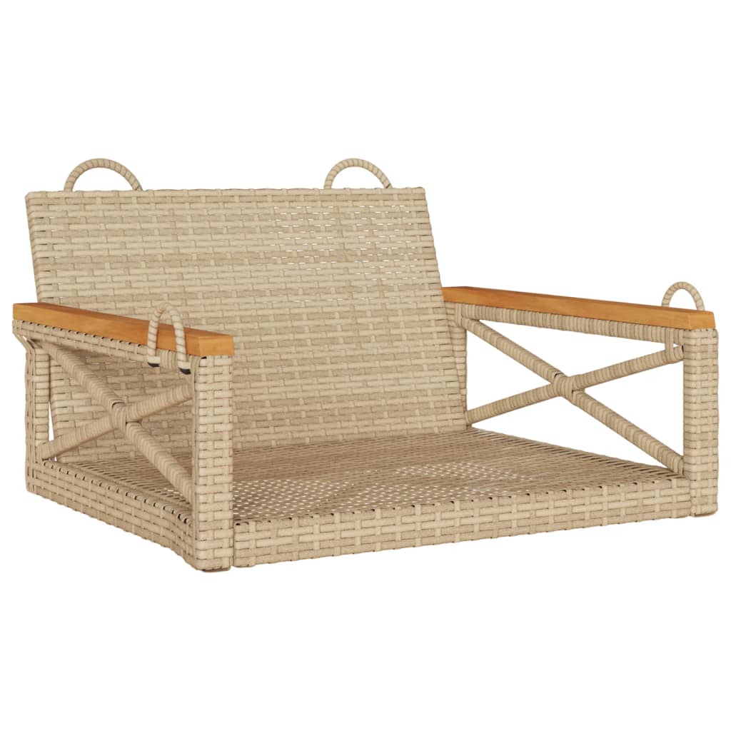 Gyngebænk Med Hynder Polyrattan - Billede 2