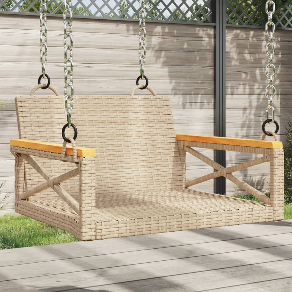 Havebænk Med Hynder Polyrattan - Kryds Design