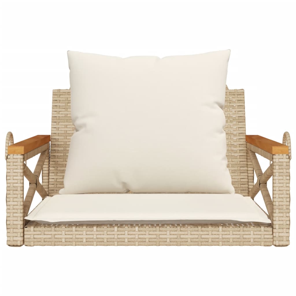 Gyngebænk Med Hynder Polyrattan - Billede 4