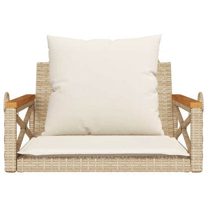 Gyngebænk Med Hynder Polyrattan - Billede 4