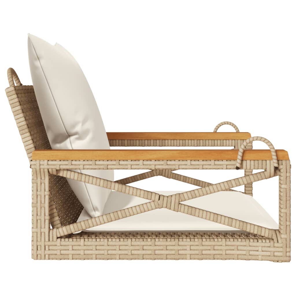 Gyngebænk Med Hynder Polyrattan - Billede 5