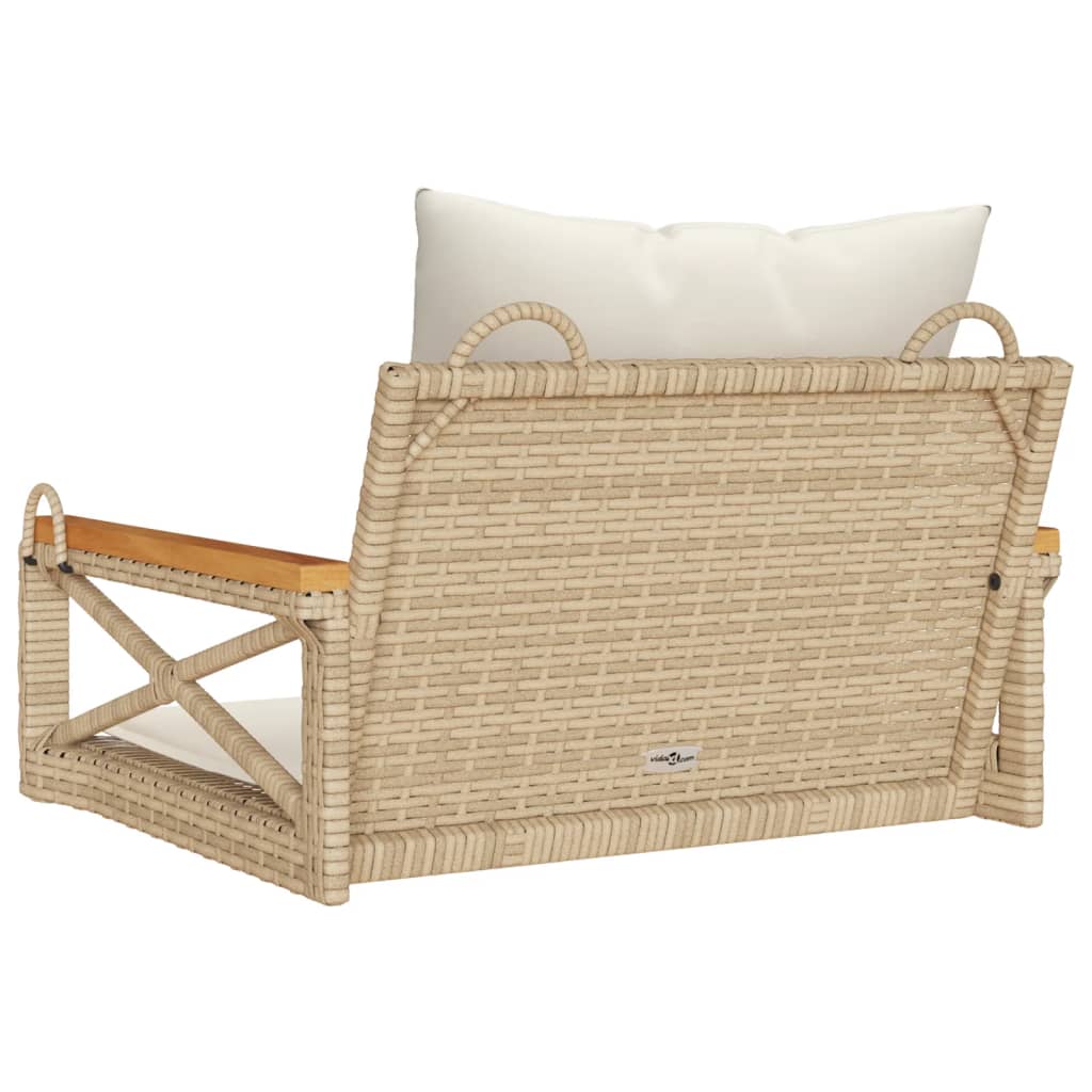 Gyngebænk Med Hynder Polyrattan - Billede 6
