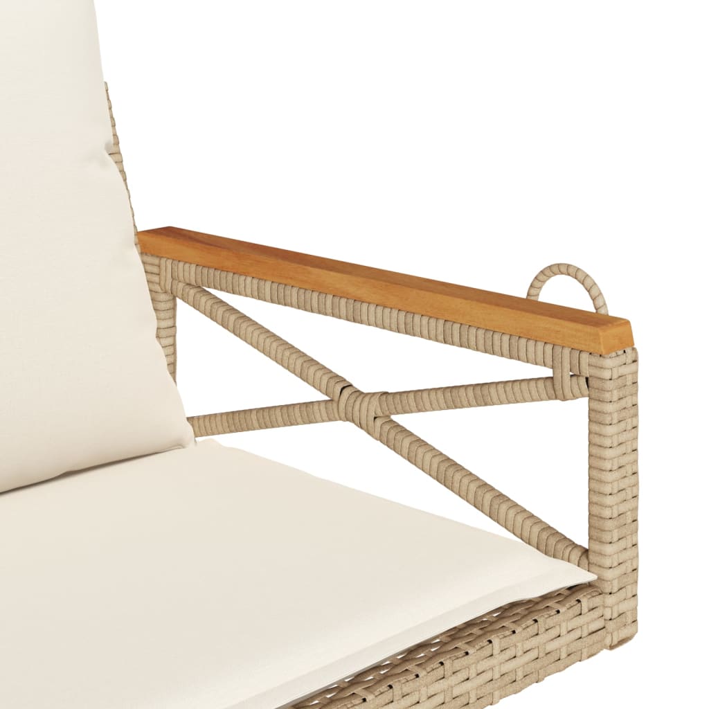 Gyngebænk Med Hynder Polyrattan - Billede 7
