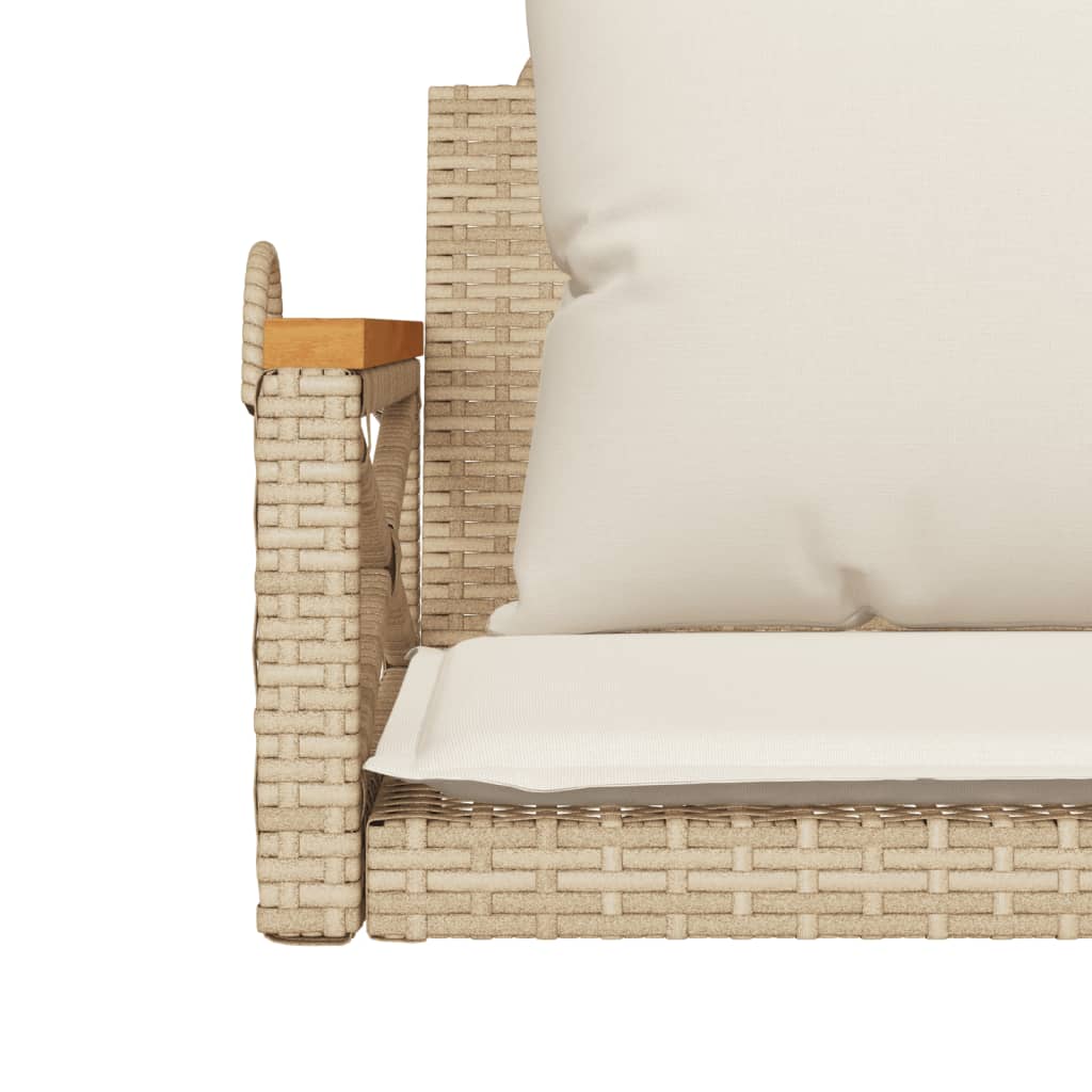 Gyngebænk Med Hynder Polyrattan - Billede 8