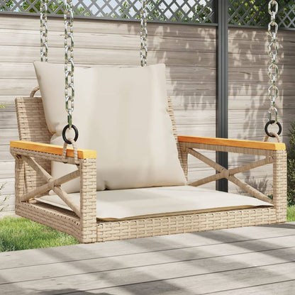 Gyngebænk Med Hynder Polyrattan - Hovedbillede
