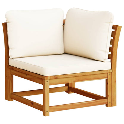 Hjørnemodul Til Sofa 73x73x65 Cm Med Hynder Massivt Akacietræ - Billede 2