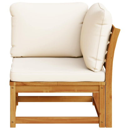 Hjørnemodul Til Sofa 73x73x65 Cm Med Hynder Massivt Akacietræ - Billede 4