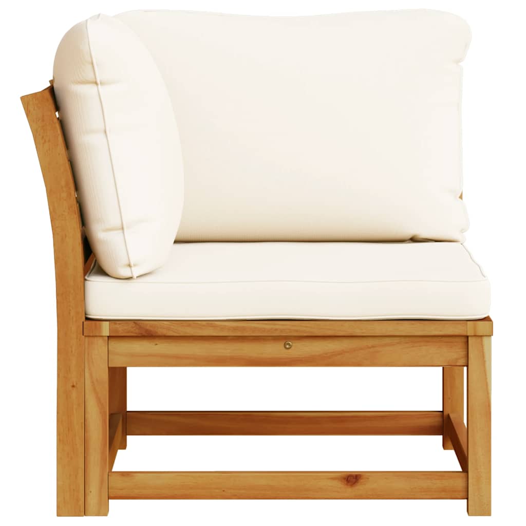Hjørnemodul Til Sofa 73x73x65 Cm Med Hynder Massivt Akacietræ - Billede 5