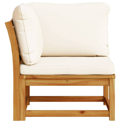 Hjørnemodul Til Sofa 73x73x65 Cm Med Hynder Massivt Akacietræ - Billede 5