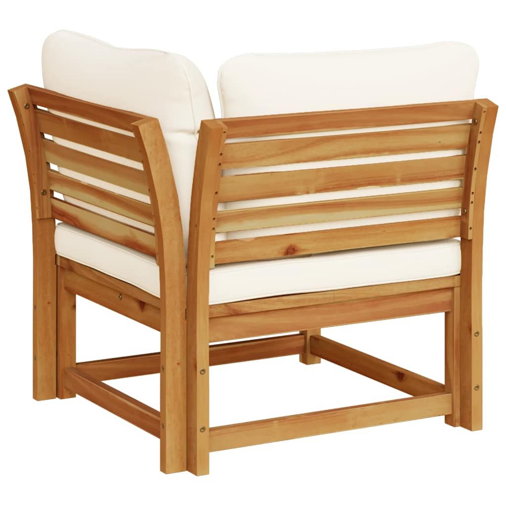 Hjørnemodul Til Sofa 73x73x65 Cm Med Hynder Massivt Akacietræ - Billede 6