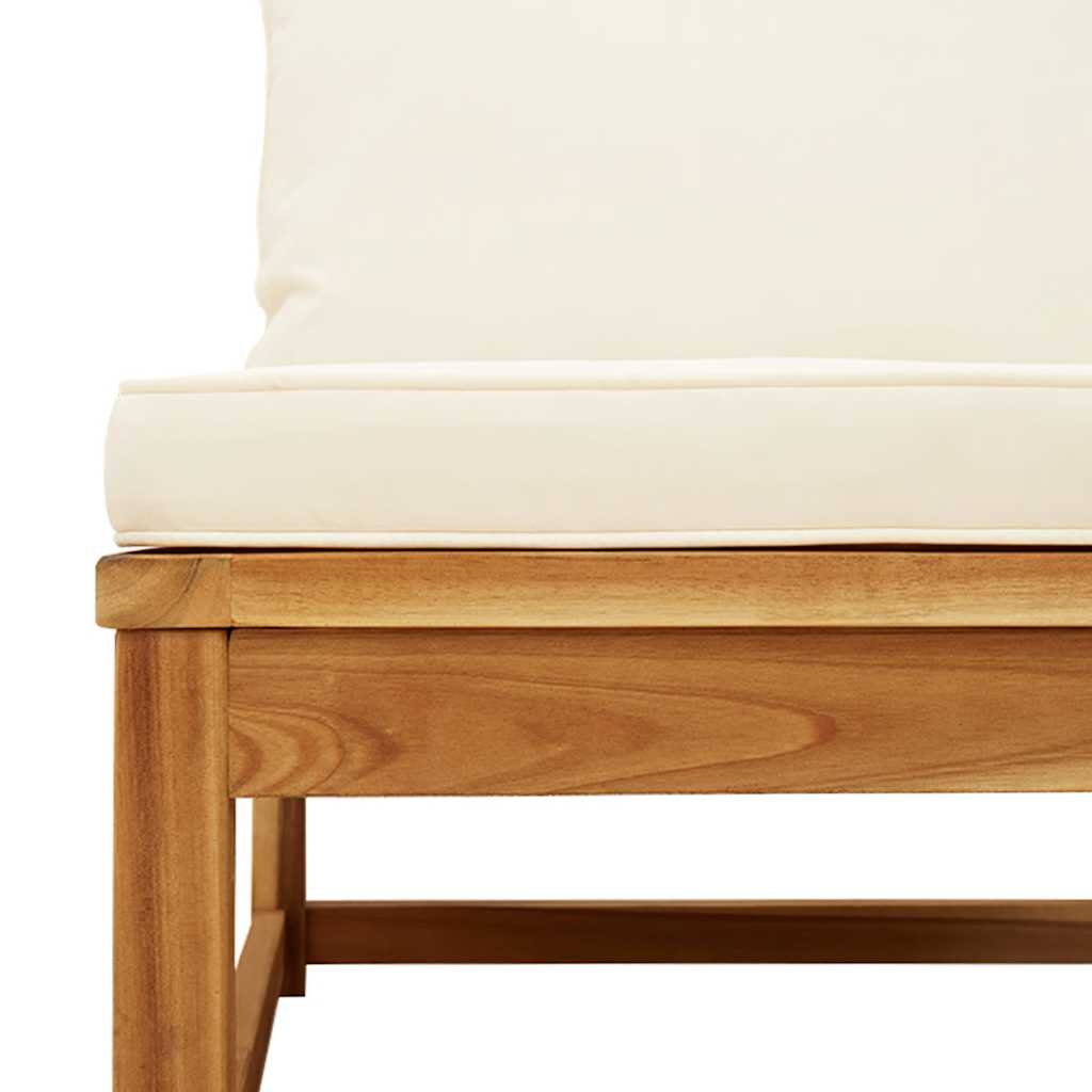 Hjørnemodul Til Sofa 73x73x65 Cm Med Hynder Massivt Akacietræ - Billede 7
