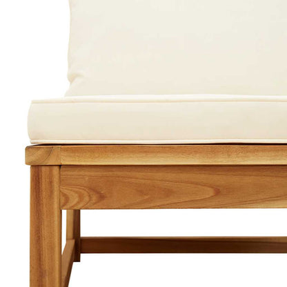 Hjørnemodul Til Sofa 73x73x65 Cm Med Hynder Massivt Akacietræ - Billede 7
