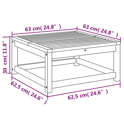 Havebord 63x63x30 Cm Massivt Akacietræ - Billede 8