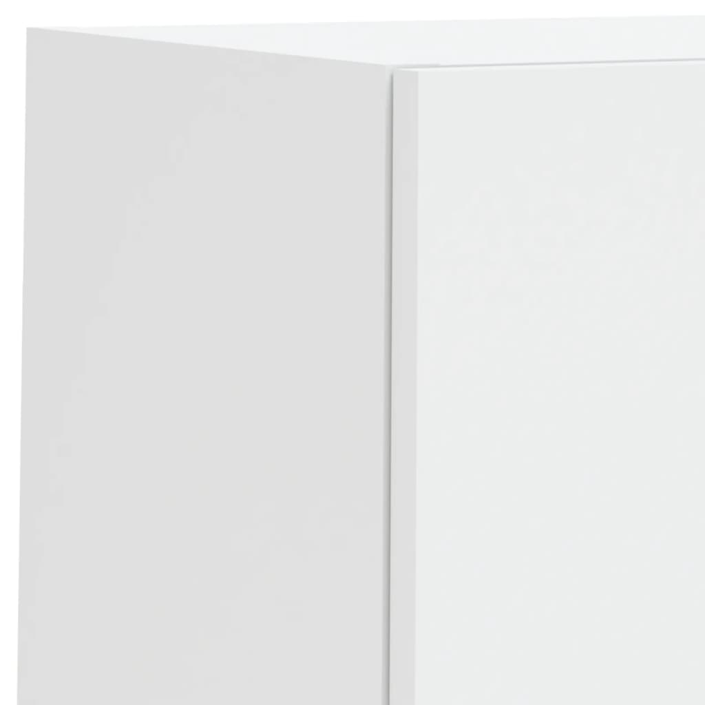 Tv-møbel til Væg 8 Dele med Led-lys Konstrueret Træ - billede 13