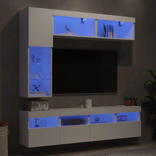 Væghængt Tv-møbel Med Led-lys - Hovedbillede