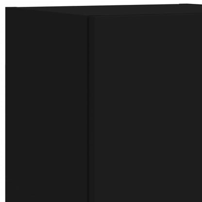 Væghængt Tv-Møbel 8 Dele Med Led-Lys Etræsfarve