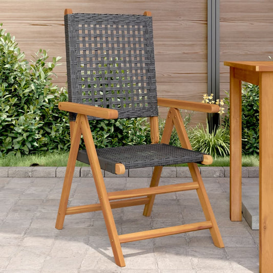 Havestole 2 Stk. Massivt Akacietræ Og Polyrattan