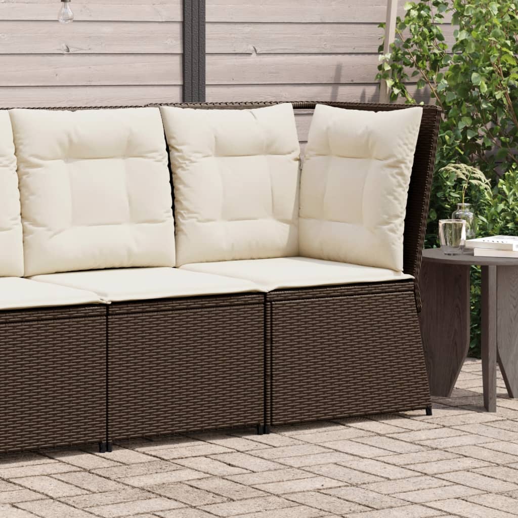 Hjørnemodul Til Havesofa Med Hynder Polyrattan - Variant 368983