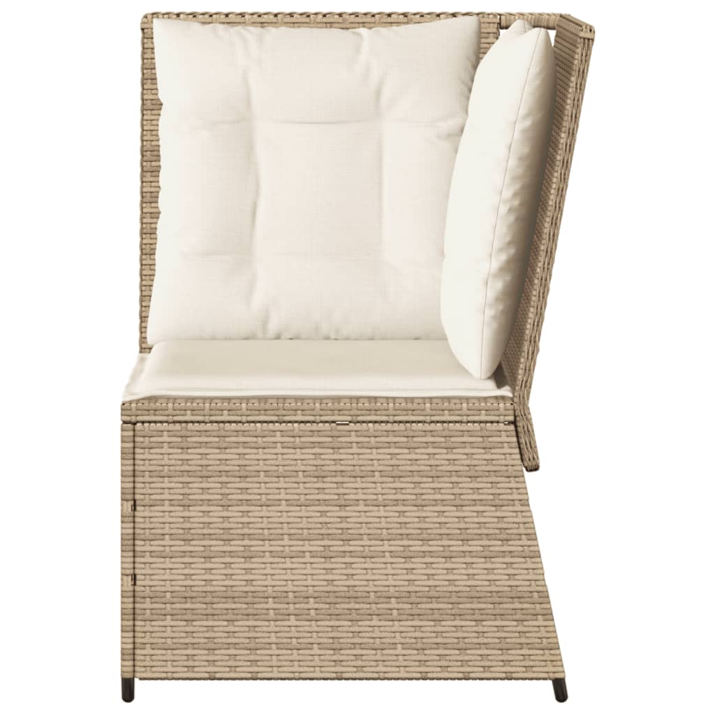 Hjørnemodul Til Havesofa Med Hynder Polyrattan - Billede 4