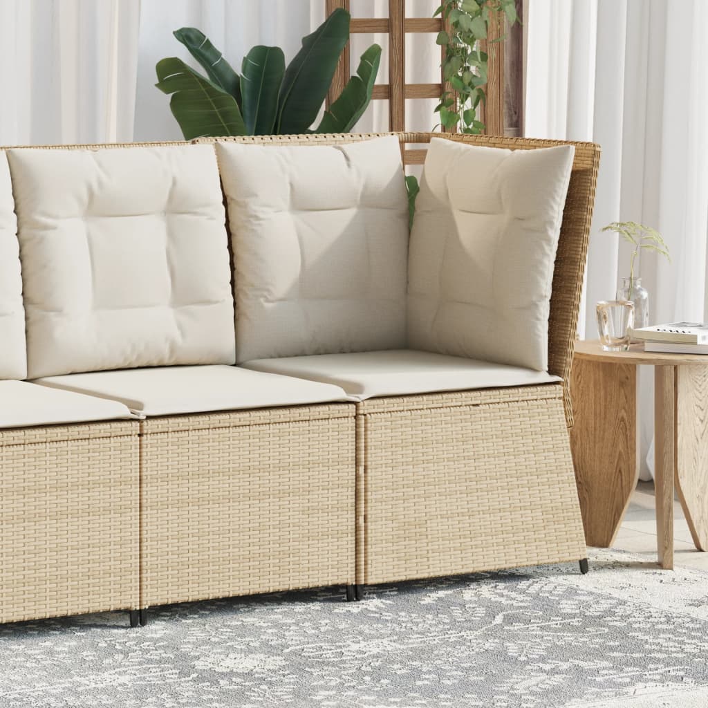 Hjørnemodul Til Havesofa Med Hynder Polyrattan - Hovedbillede