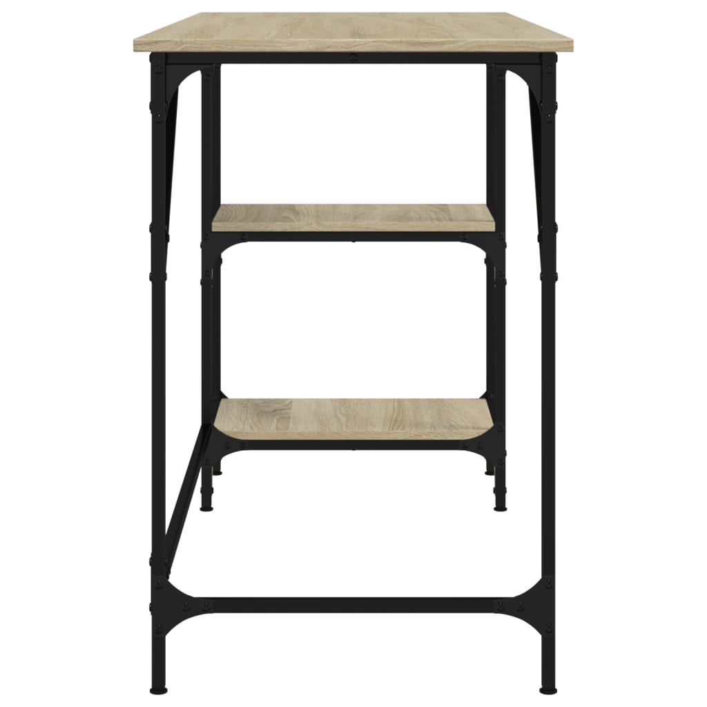 Skrivebord 120x50x75 Cm Metal Og Konstrueret Træ - Billede 6