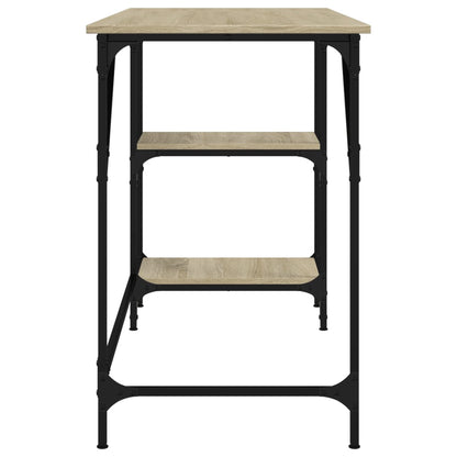 Skrivebord 120x50x75 Cm Metal Og Konstrueret Træ - Billede 6