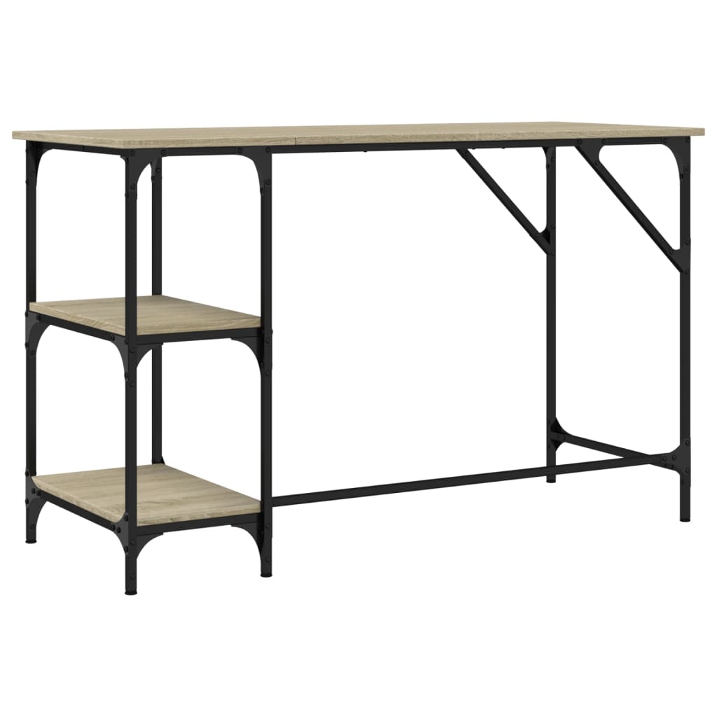 Skrivebord 120x50x75 Cm Metal Og Konstrueret Træ - Billede 7