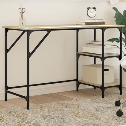 Skrivebord 120x50x75 Cm Metal Og Konstrueret Træ - Hovedbillede