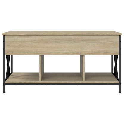 Sofabord 100x55x50 Cm Konstrueret Træ Og Metal - Billede 5