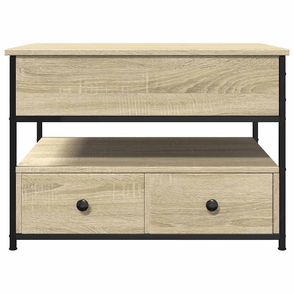 Sofabord 70x50x50 Cm Konstrueret Træ Og Metal - Billede 5