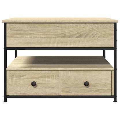 Sofabord 70x50x50 Cm Konstrueret Træ Og Metal - Billede 5