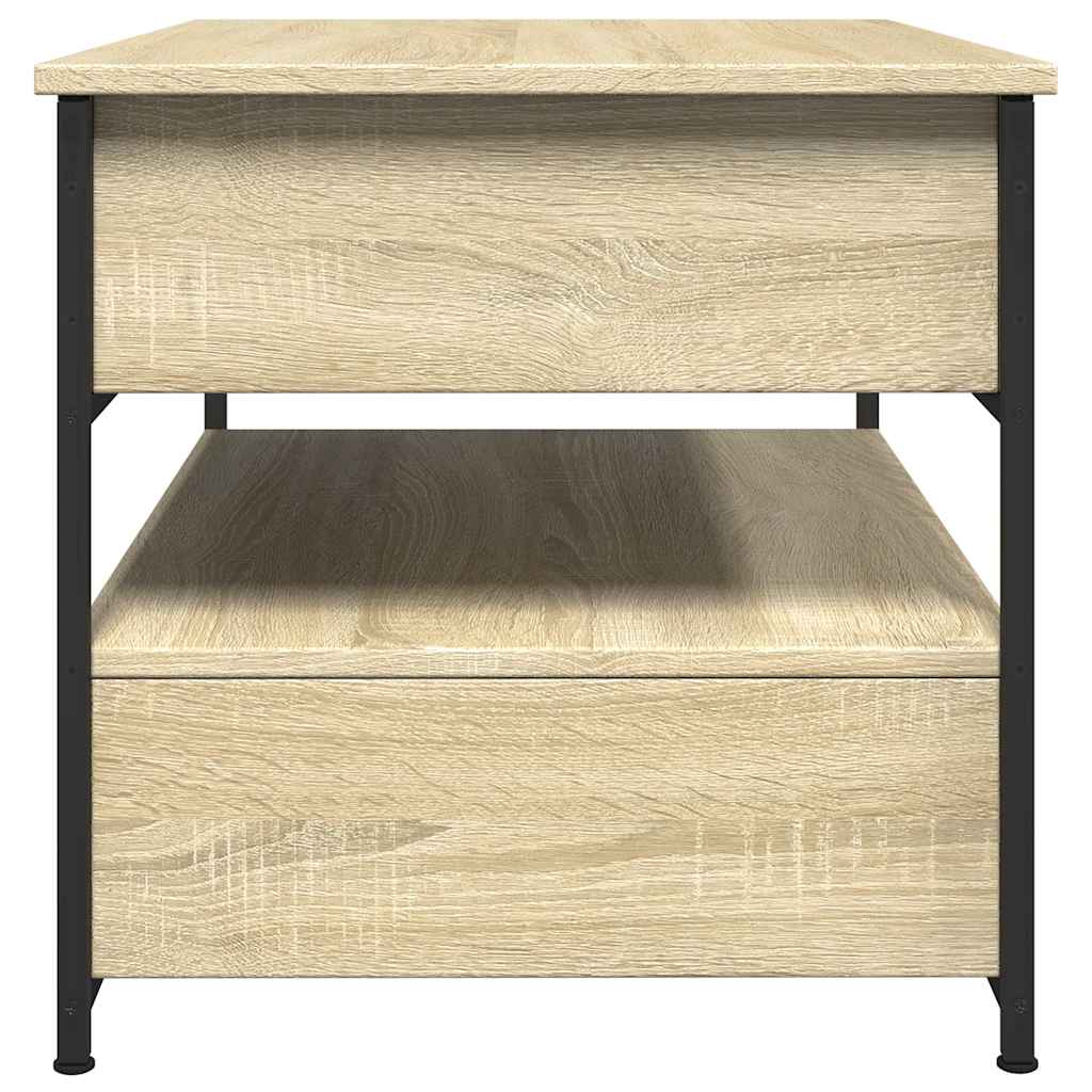 Sofabord 70x50x50 Cm Konstrueret Træ Og Metal - Billede 6