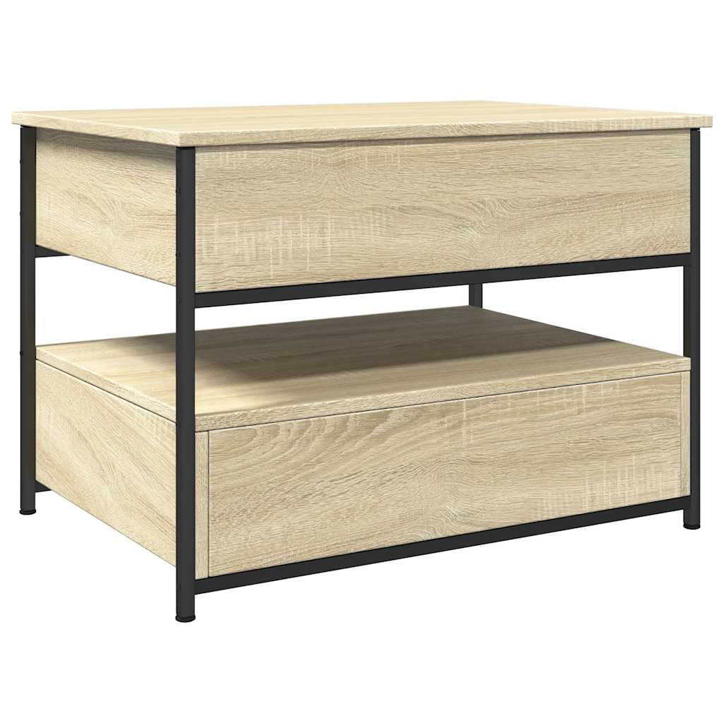 Sofabord 70x50x50 Cm Konstrueret Træ Og Metal - Billede 7