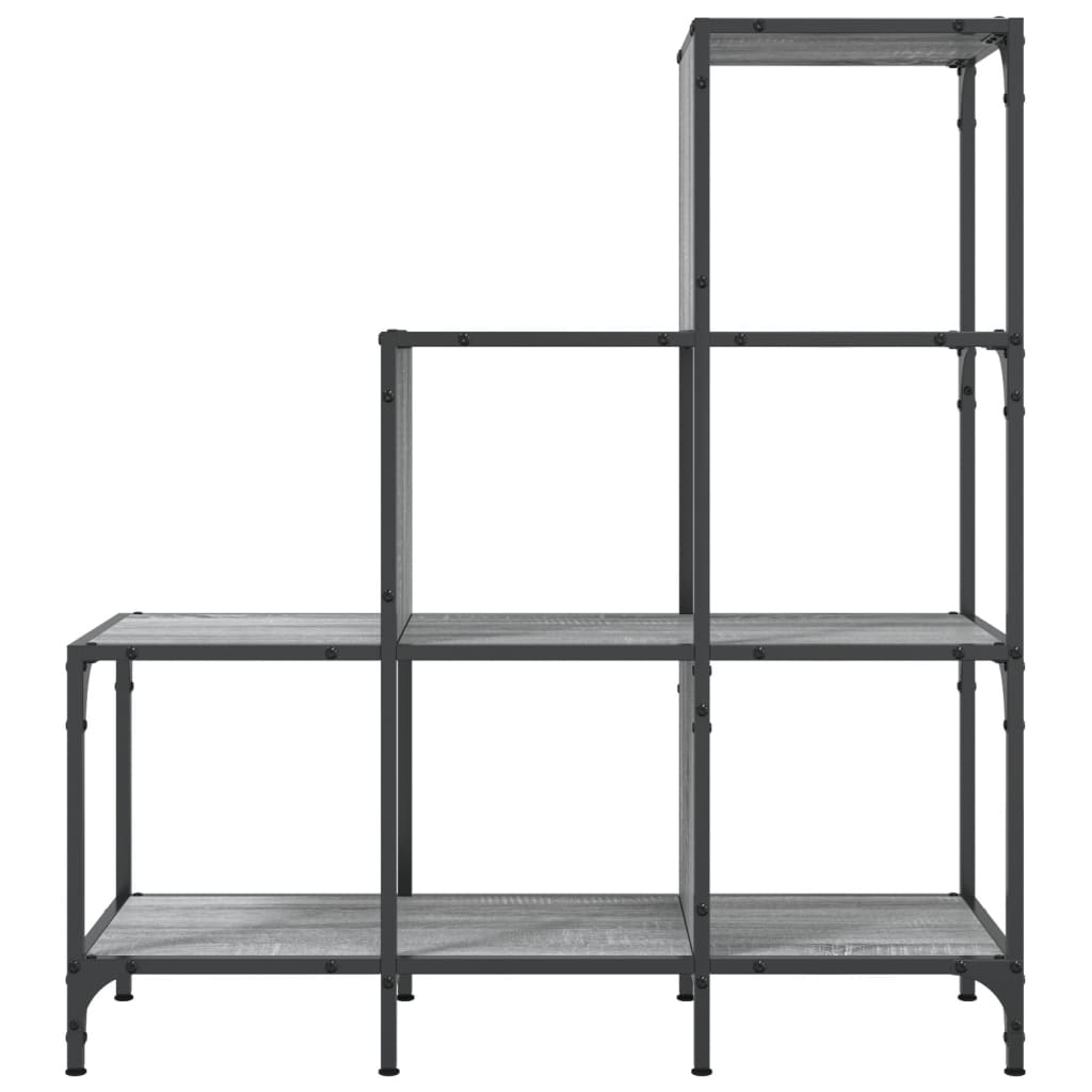 Bogreol Konstrueret Træ Og Metal