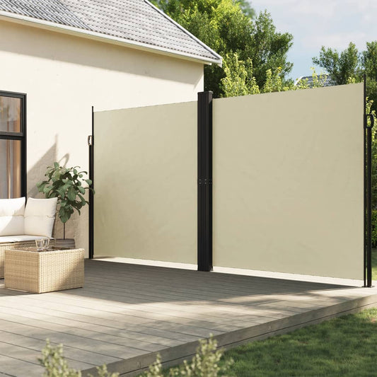 Sammenrullelig Sidemarkise Farvet Creme