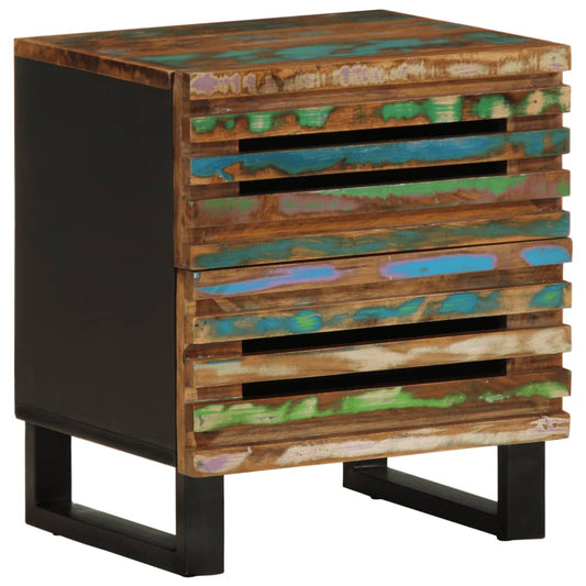 Sengebord 40X34X46 Cm Massivt Genbrugstræ