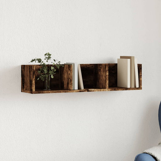 Vægskab 75X18X16,5 Cm Konstrueret Træ Etræsfarve Røget Eg