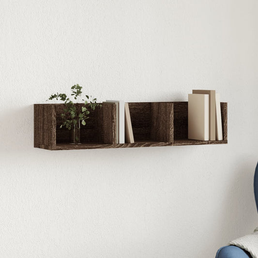 Vægskab 75X18X16,5 Cm Konstrueret Træ Etræsfarve Brun Eg
