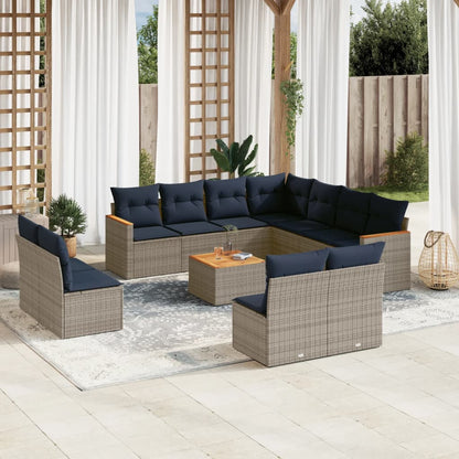 12-delt Havesofasæt Med Hynder Polyrattan - Variant 3226096