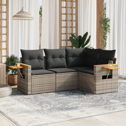 Sofasæt Til Haven 4 Dele Med Hynder Polyrattan