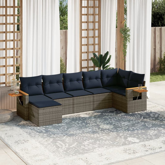 Sofasæt Til Haven 7 Dele Med Hynder Polyrattan