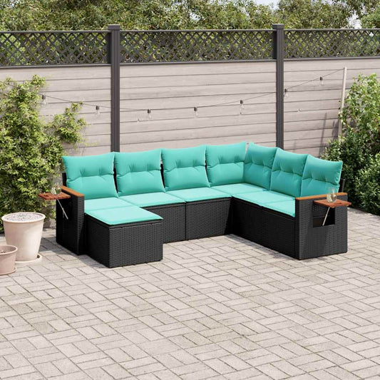 Sofasæt Til Haven 7 Dele Med Hynder Polyrattan